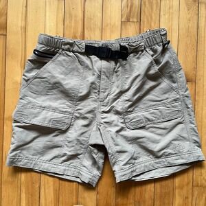 The North Face Mens Cargo Shorts Size Large Tan Hiking Outdoor Belted